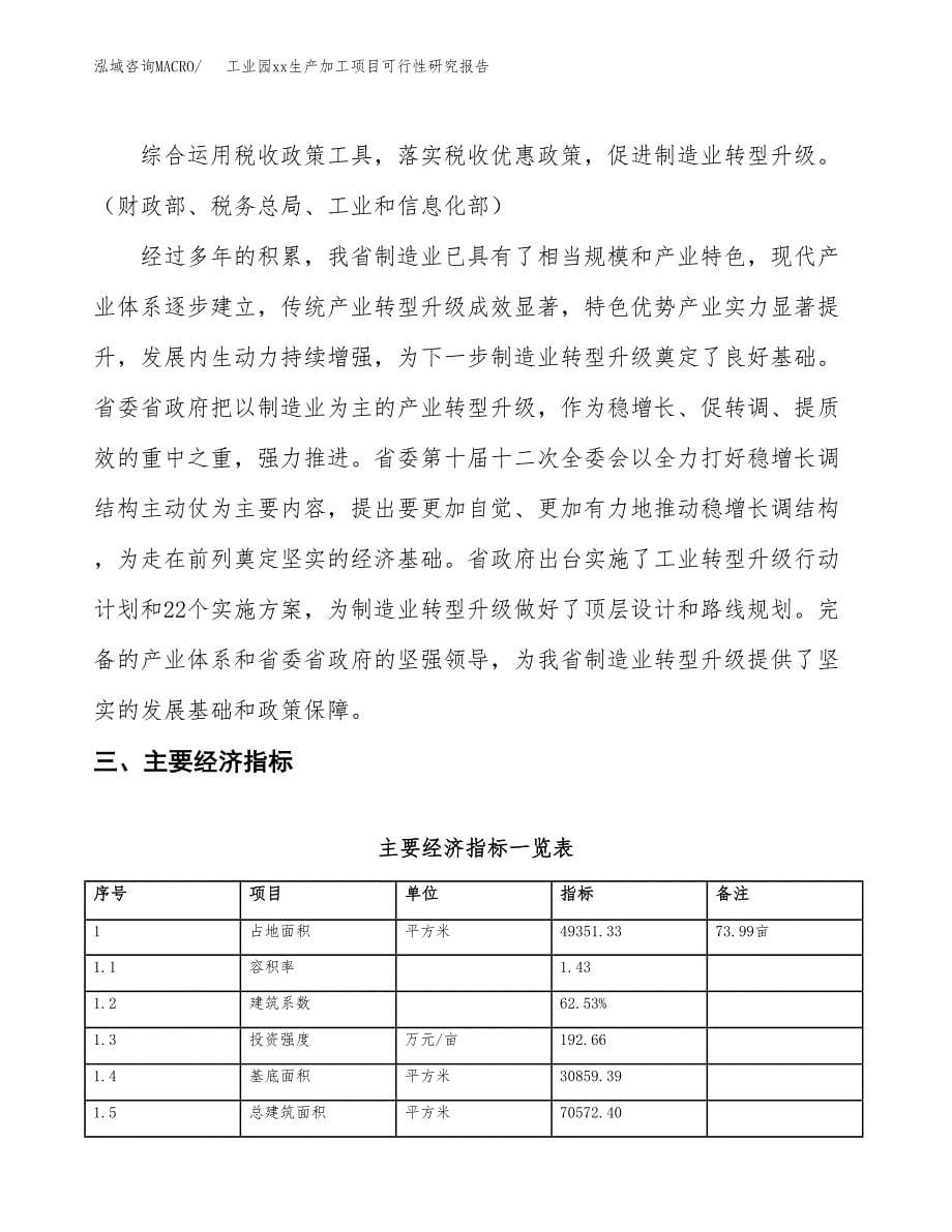 (投资18515.44万元，74亩）工业园xx生产加工项目可行性研究报告_第5页