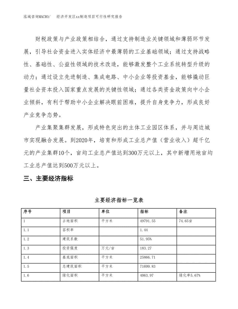 (投资18554.16万元，75亩）经济开发区xx制造项目可行性研究报告_第5页