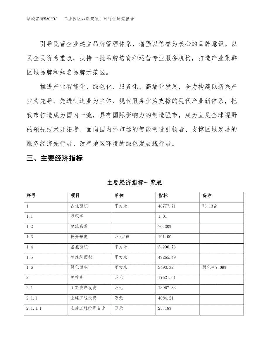 (投资17621.51万元，73亩）工业园区xx新建项目可行性研究报告_第5页