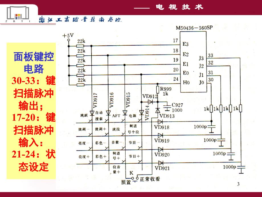 电视技术第2版 教学课件 ppt 作者 李雄杰 施慧莉等编 第20讲M50436-560SP遥控电路分析_第3页