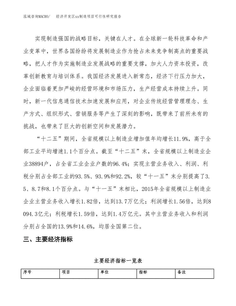 (投资18129.30万元，87亩）经济开发区xx制造项目可行性研究报告_第5页