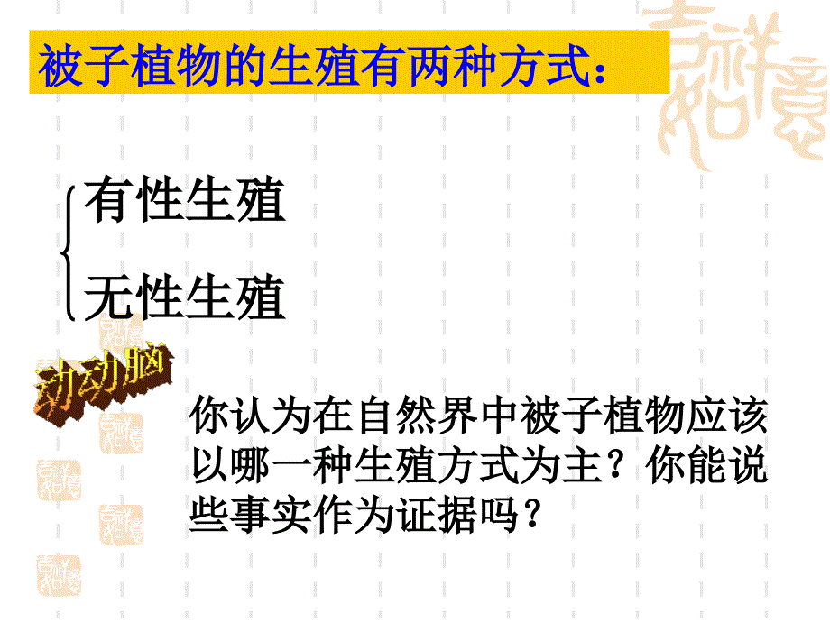 人教版八年级下册第一节植物的生殖课件_第3页