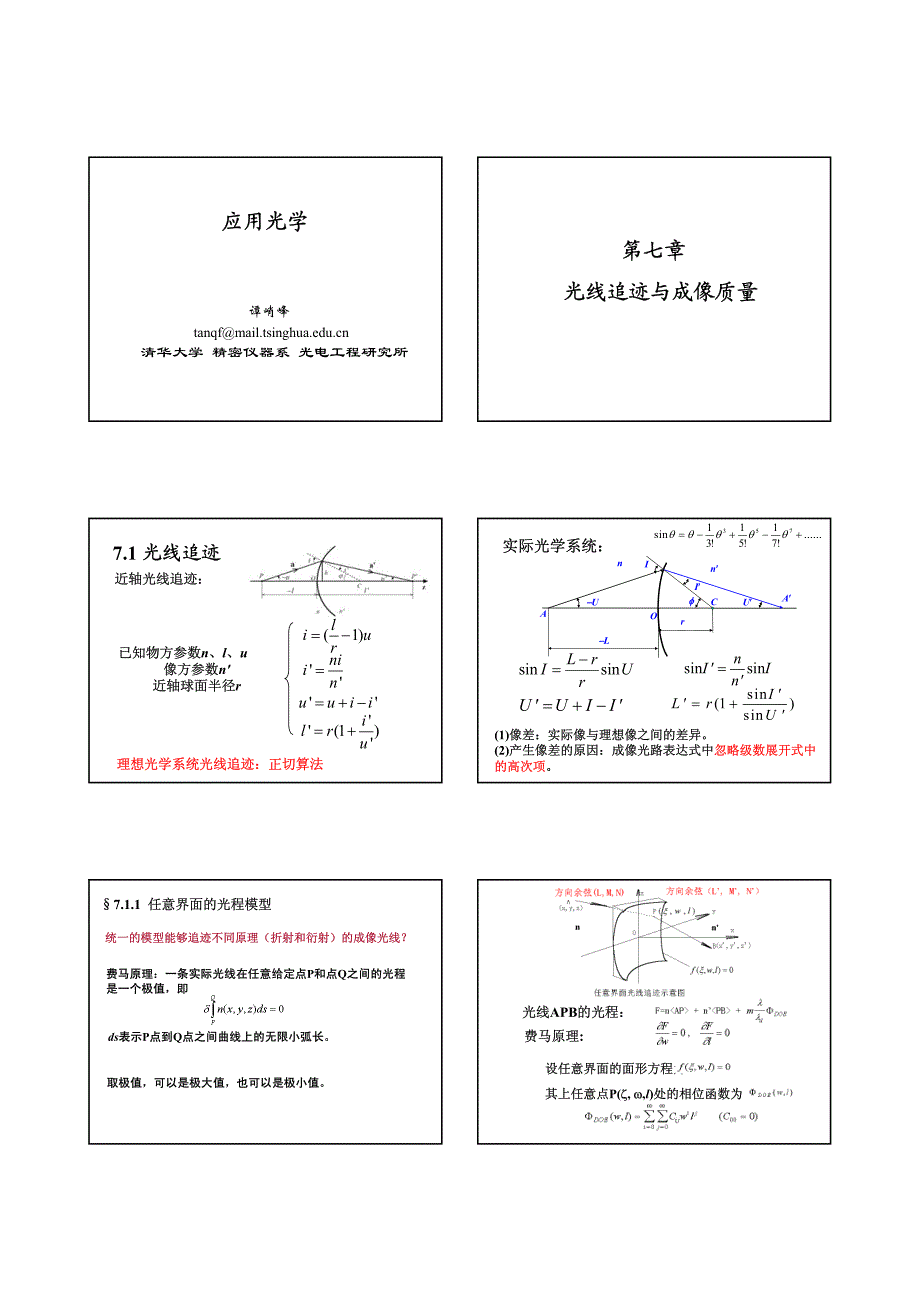 第7章：光线追迹与成像质量_第1页