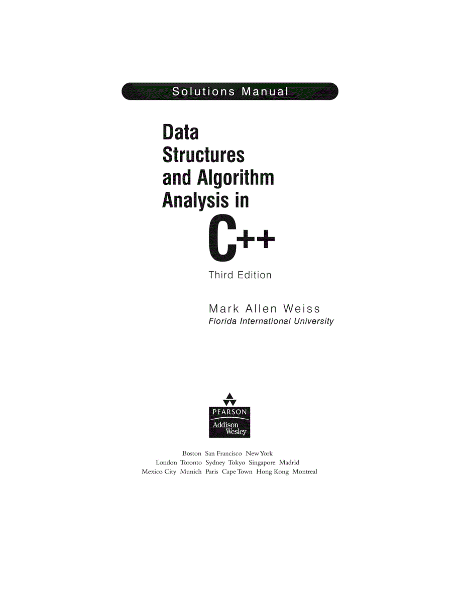 数据结构与算法分析c++描述第三版》课后答案_第1页