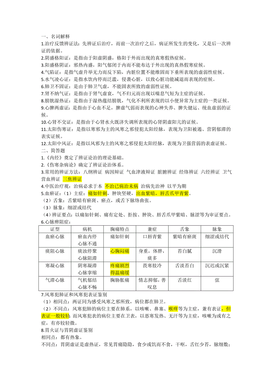 《辨证论治》试题及答案_第1页