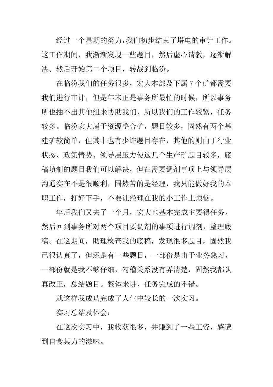 20xx审计认知实习总结_第5页