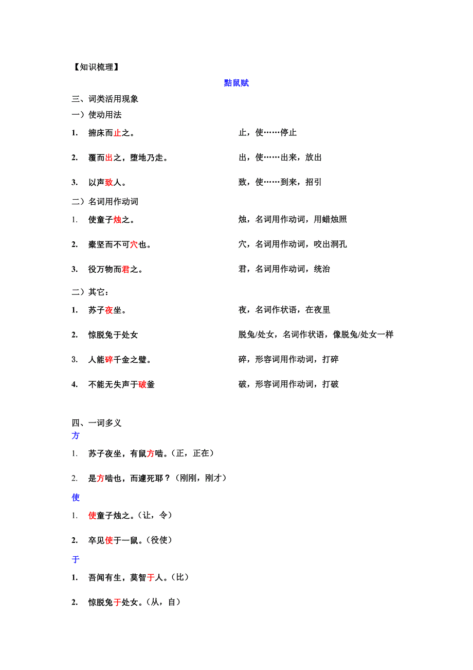 《黠鼠》知识梳理_第1页