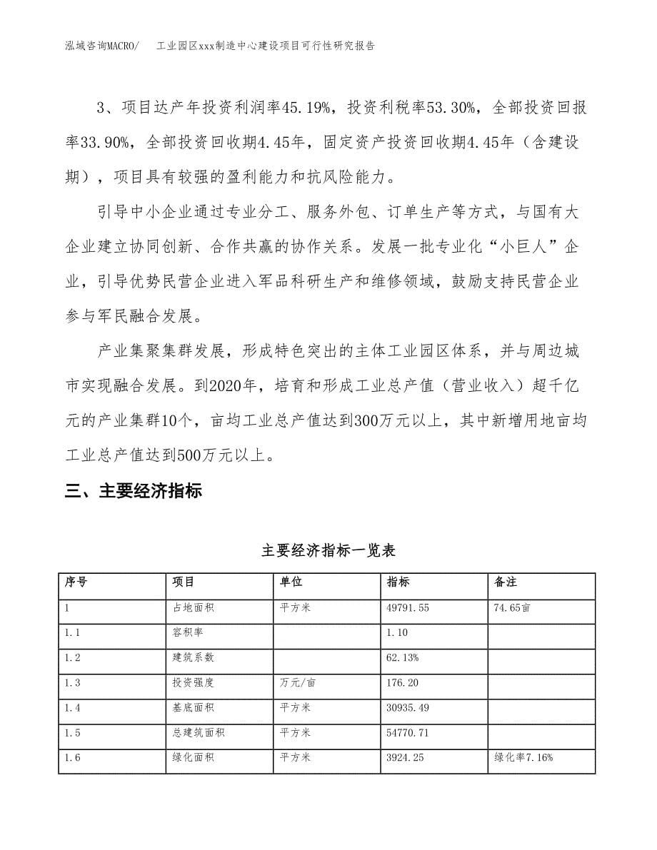 (投资17721.08万元，75亩）工业园区xx制造中心建设项目可行性研究报告_第5页