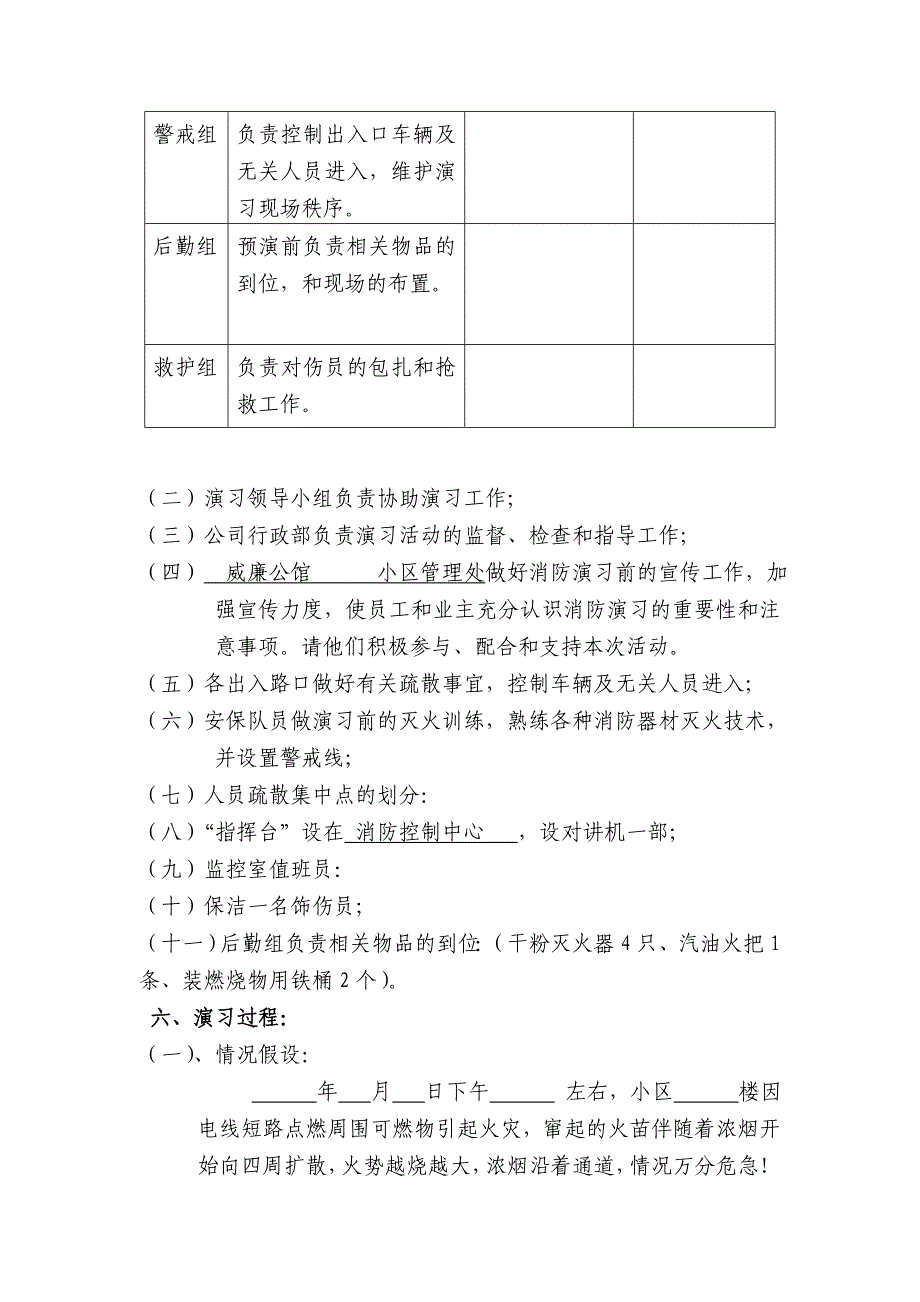 物业公司消防演习方案 (3)_第3页