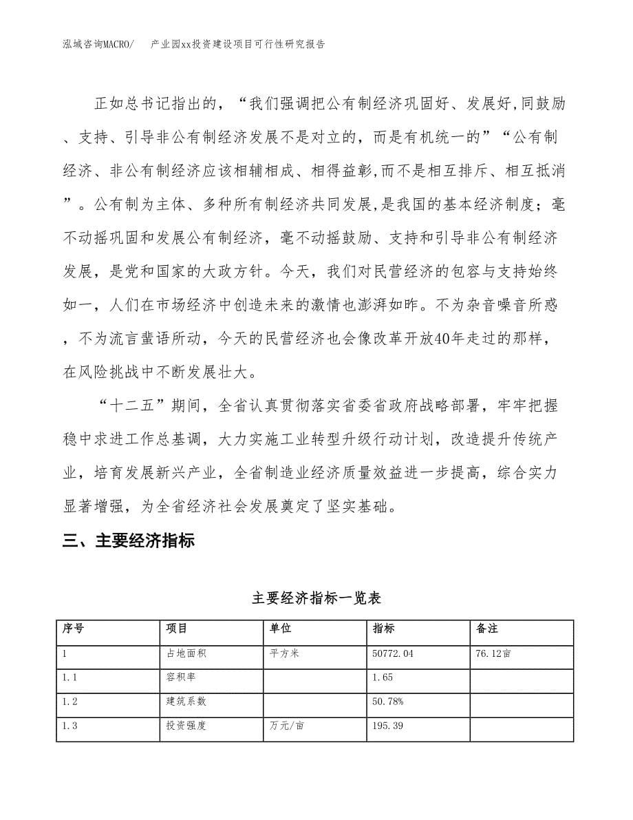 (投资21371.20万元，76亩）产业园xx投资建设项目可行性研究报告_第5页