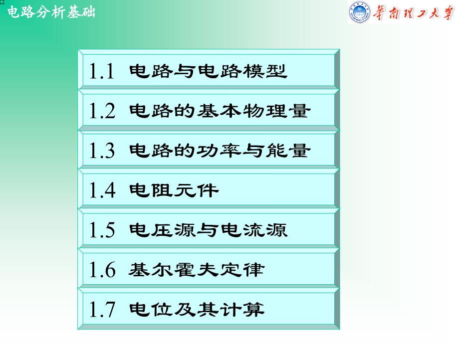 电路分析基础 教学课件 ppt 作者 毕淑娥 第1章_第2页