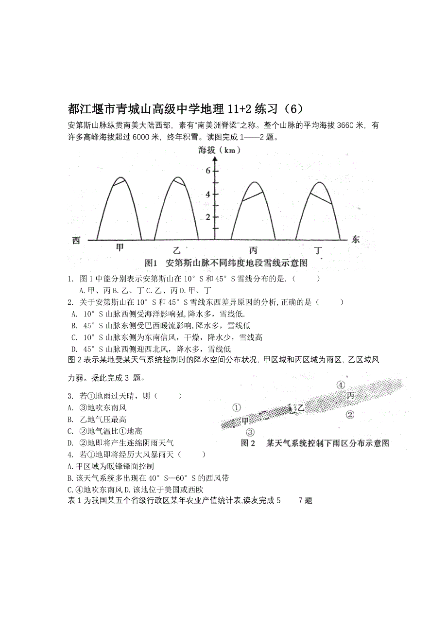 都江堰市青城山高级中学地理11 2练习(6)_第1页