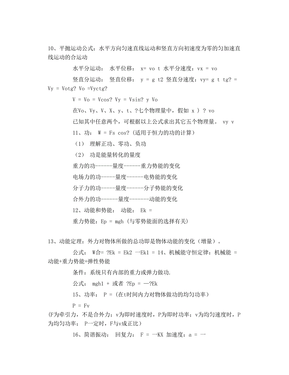 高中物理公式总表 会考版_第4页