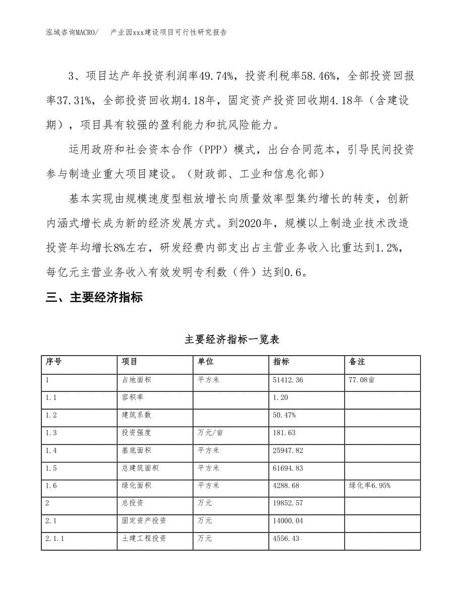 (投资19852.57万元，77亩）产业园xx建设项目可行性研究报告_第5页