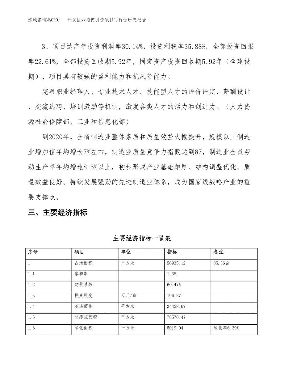 (投资21002.70万元，85亩）开发区xx招商引资项目可行性研究报告_第5页