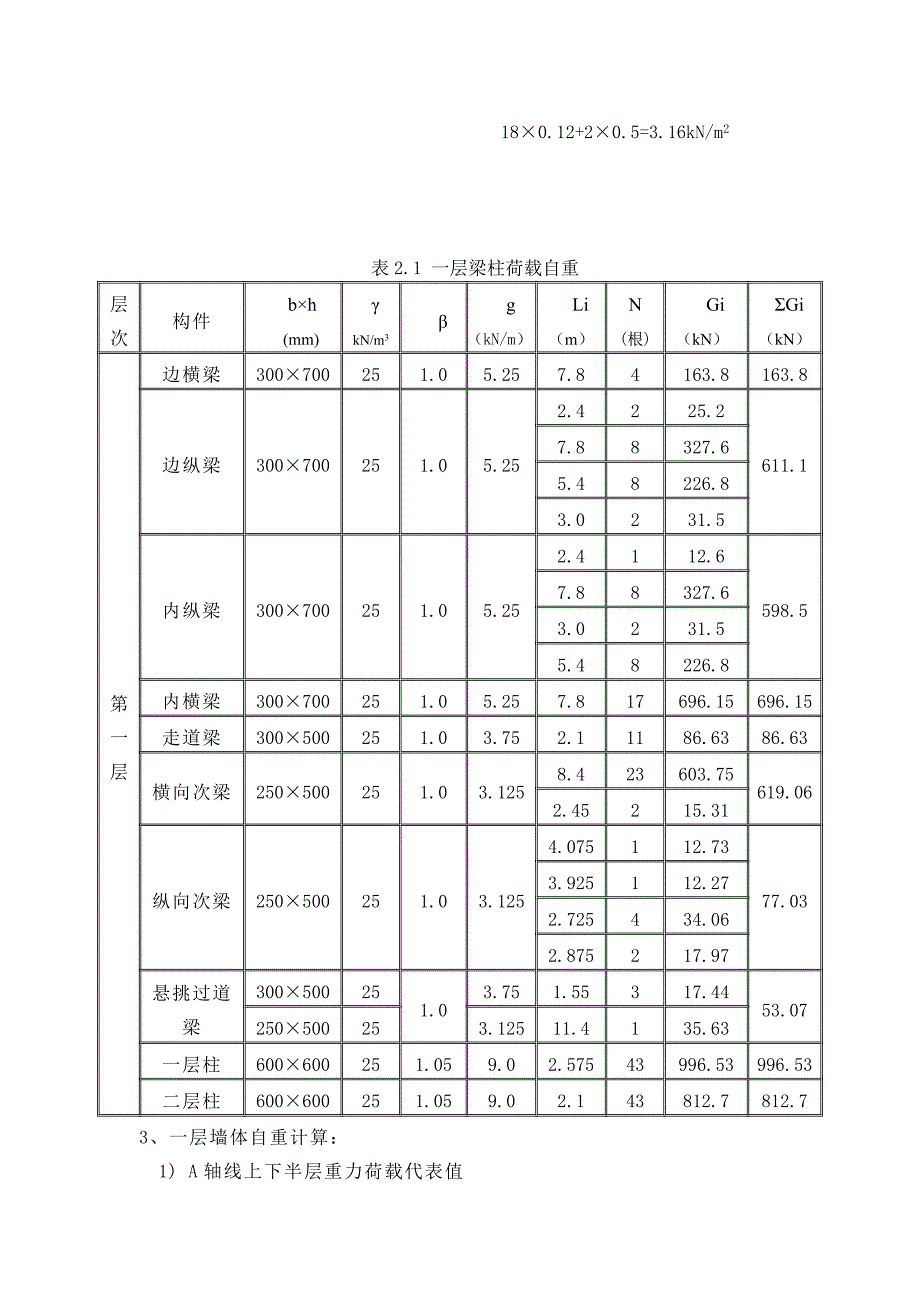 荷载统计,重力荷载代表值计算_第4页