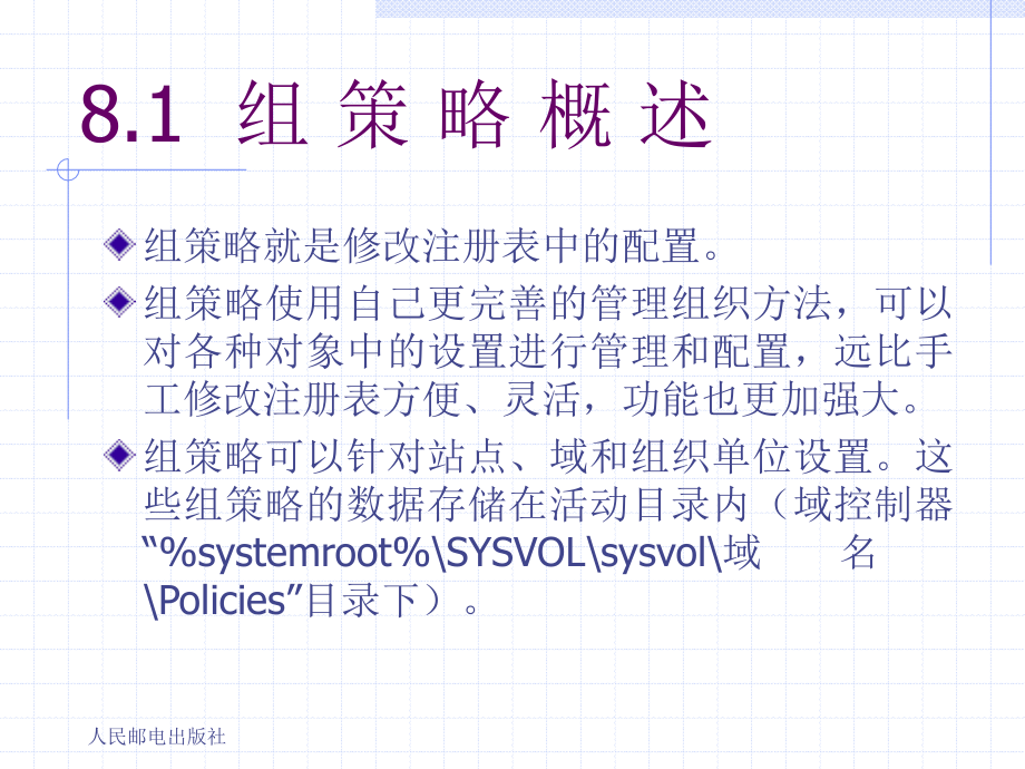 实用网络操作系统 第2版  普通高等教育“十一五”国家级规划教材  教学课件 ppt 作者  史宝会 第08章.组策略_第3页