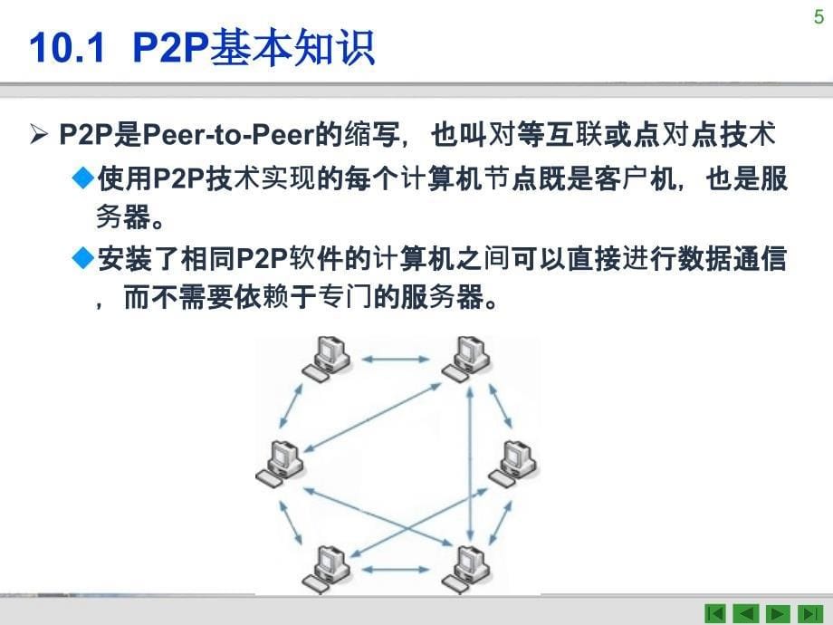 C#网络应用编程 第2版  教学课件 PPT 作者 马骏 第10章 P2P应用开发技术_第5页