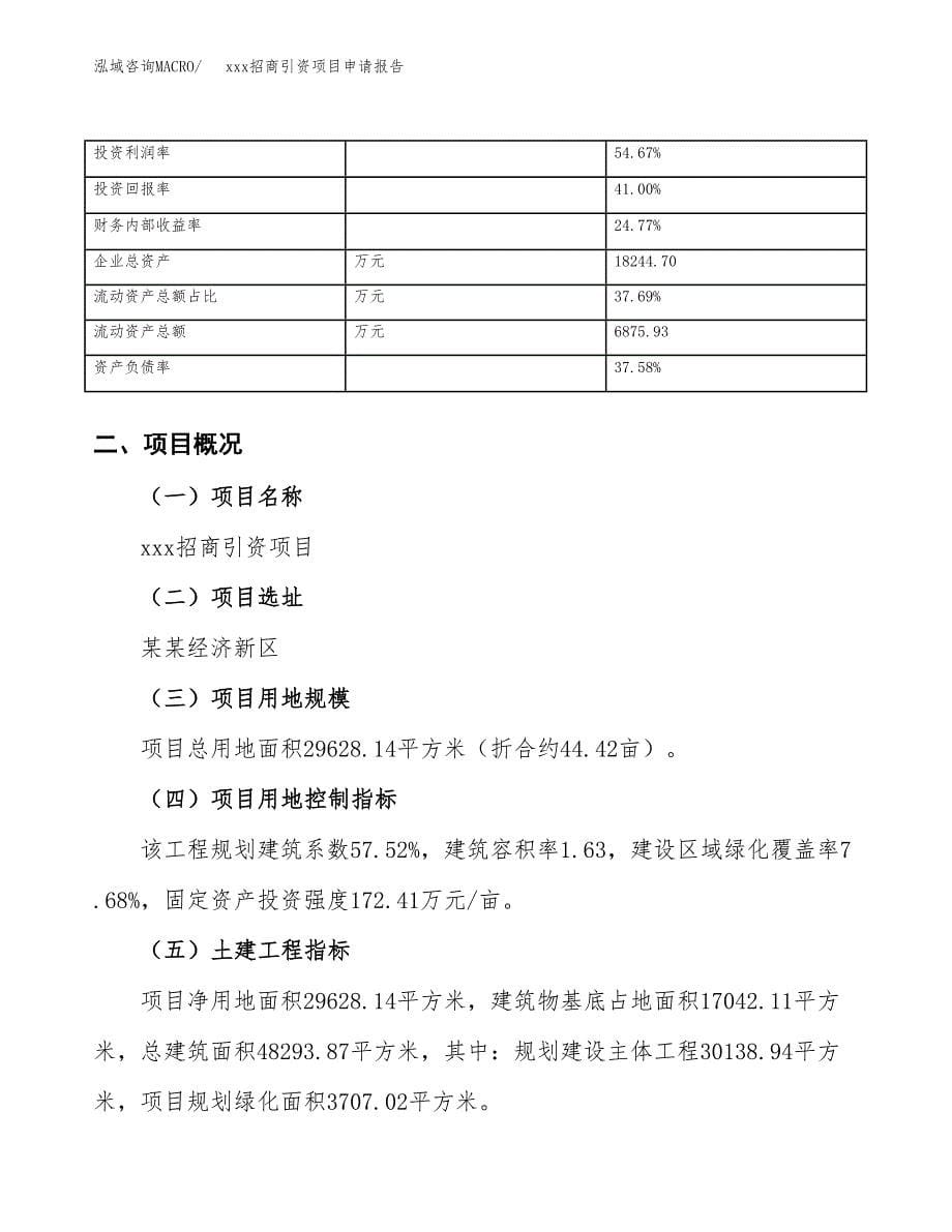 (投资10613.64万元，44亩）xxx招商引资项目申请报告_第5页