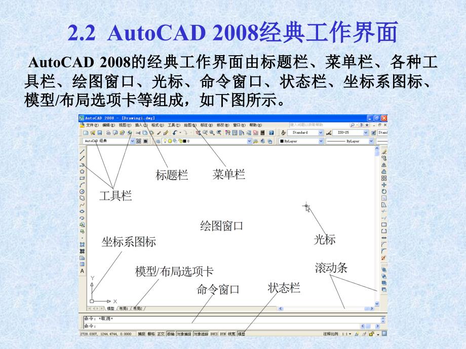 中文版AutoCAD工程制图（2008版） 教学课件 ppt 作者  978-7-302-15993-3 第02章  基本概念与基本操作_第4页