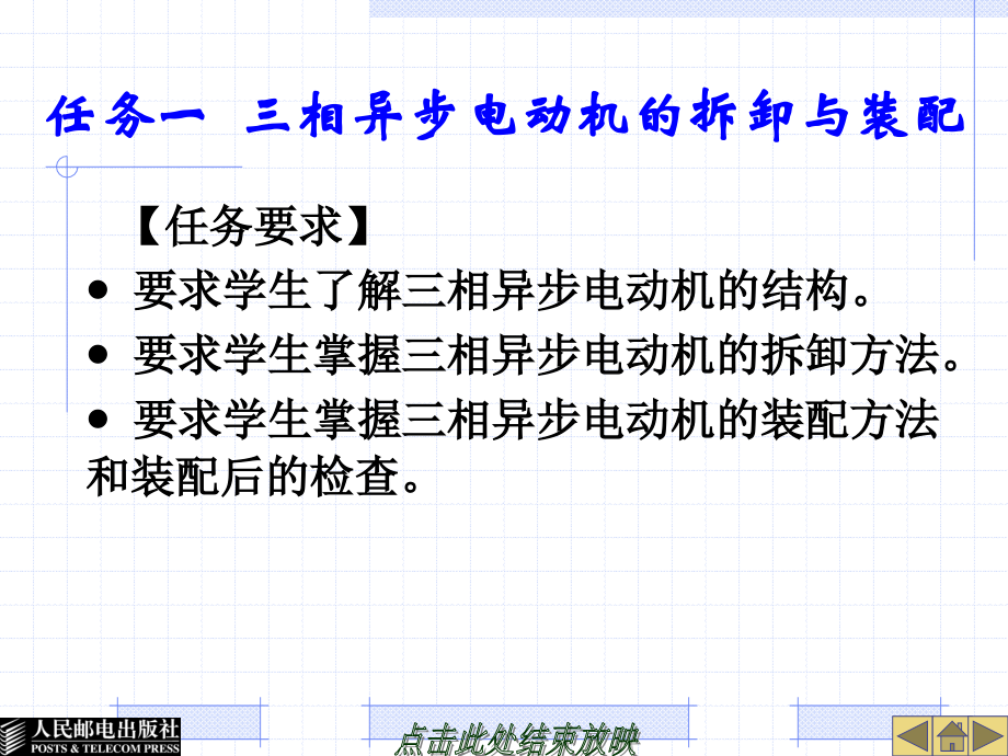 电工技能实训教学课件 PPT 作者 王晔 22226-项目七  电动机的使用_第4页