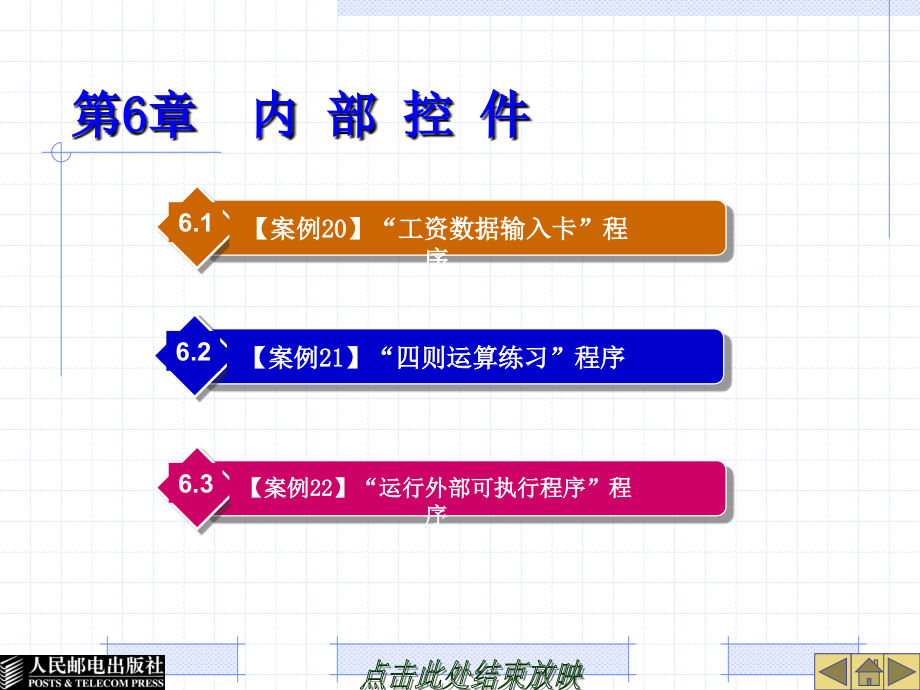 中文Visual Basic 6.0基础教程 教学课件 ppt 作者  郭政 第6章  内 部 控 件_第1页