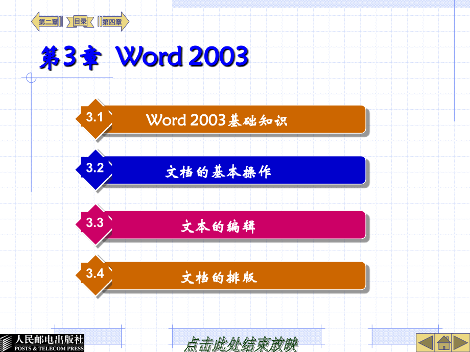 大学计算机基础 教学课件 ppt 作者  刘红梅 霍世平 第3章 Word 2003_第1页