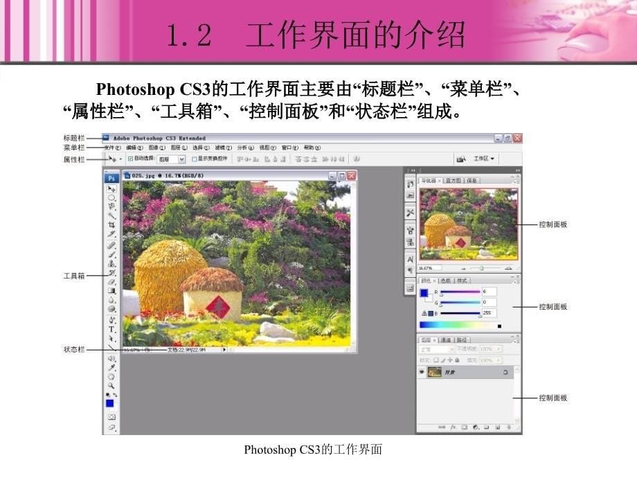 Photoshop CS3中文版图像处理基础教程 1CD  教学课件 ppt 崔英敏 1_第5页