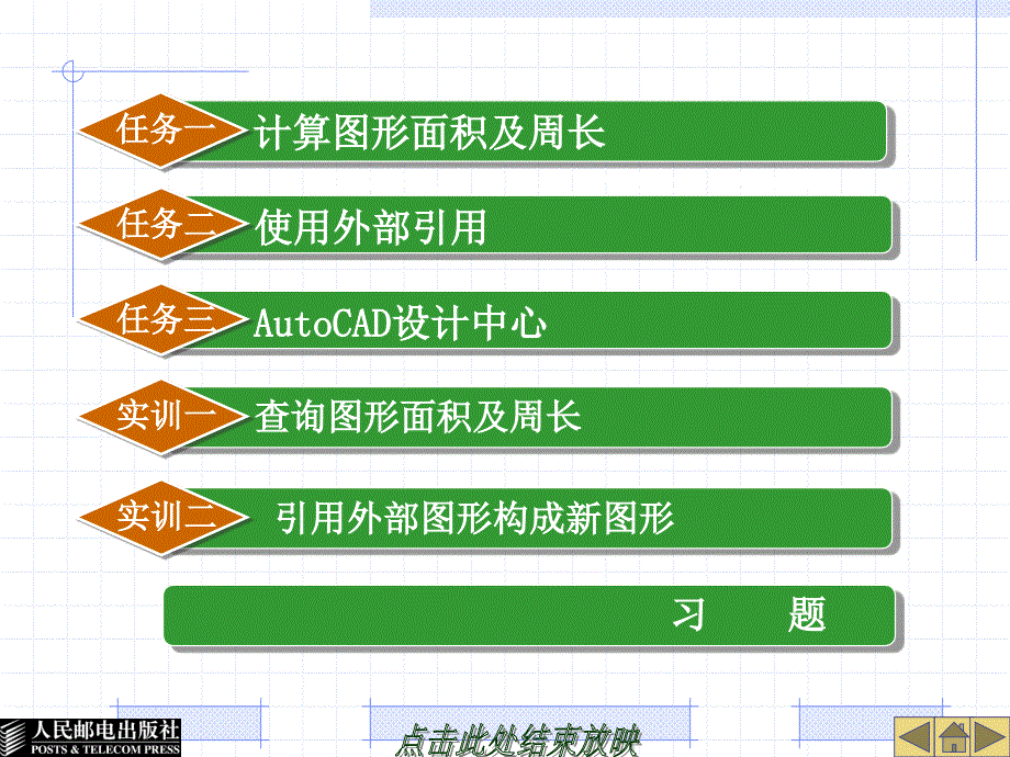 AutoCAD 2009中文版应用基础 项目教学  教学课件 ppt 作者  姜勇 李超 项目8 查询信息及使用设计工具_第2页