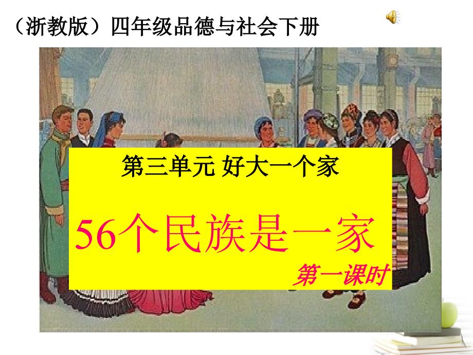 (浙教版)四年级品德与社会下册课件_56个民族是一家_第1页