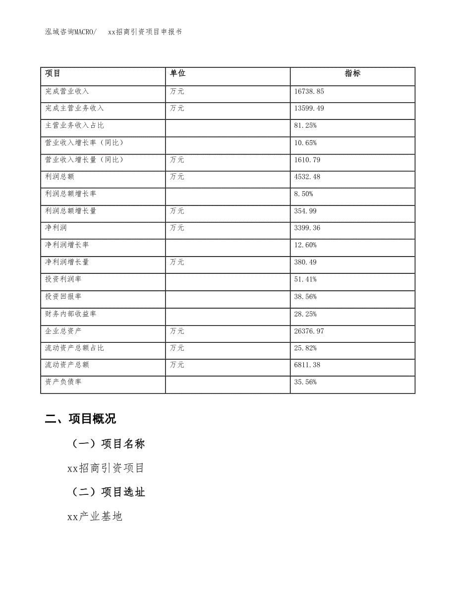 (投资13891.74万元，53亩）xx招商引资项目申报书_第5页