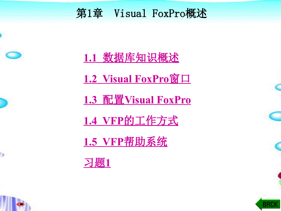 Visual FoxPro 6.0程序设计教程 第二版 教学课件 ppt 作者 丁爱萍 第1-5章 第1章_第1页