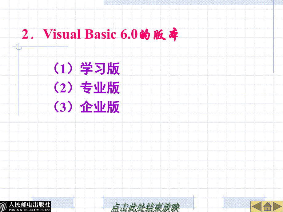 中文Visual Basic 6.0基础教程 教学课件 ppt 作者  郭政 第1章  Visual Basic 6.0概述_第4页