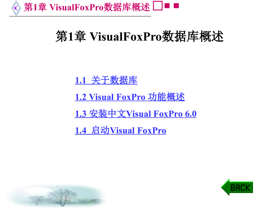 VFP程序设计简明教程 教学课件 ppt 作者 鲁俊生 第1－6章 第1章 VisualFoxPro数据库概述 _第1页