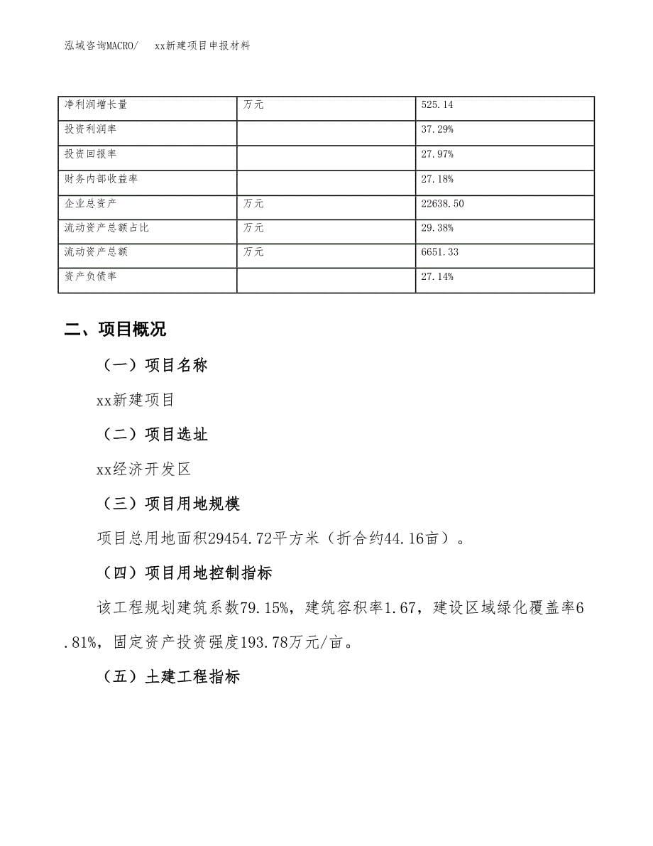 (投资10610.00万元，44亩）xx新建项目申报材料_第5页