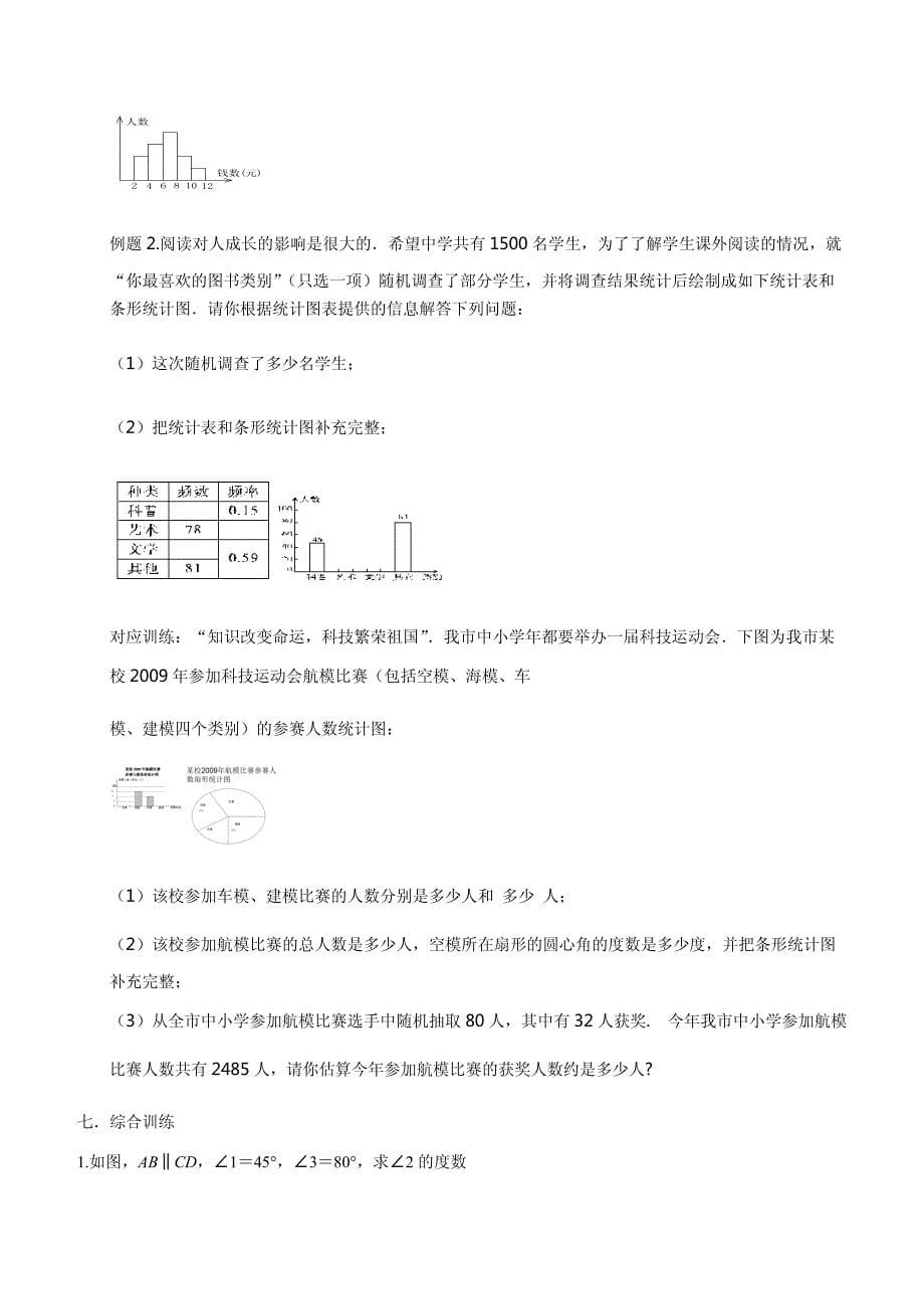 人教版七年级数学下册期末复习指导_第5页