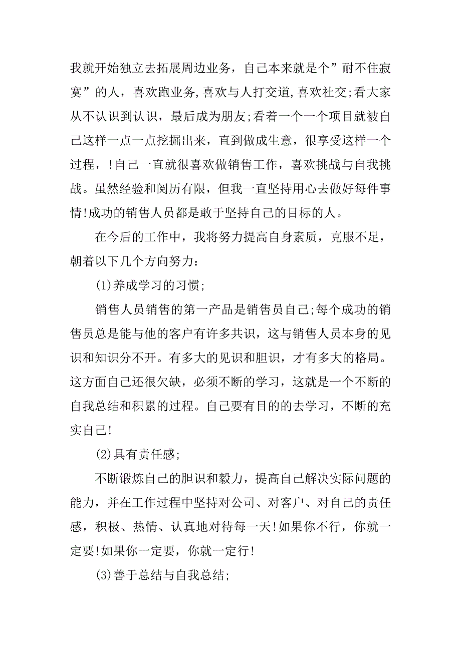 20xx年公司业务员月度工作总结_第2页