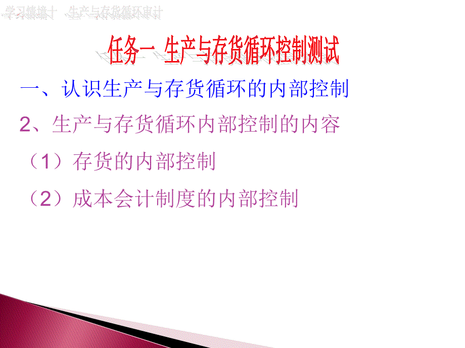 审计基础与实务（第2版） 教学课件 ppt 作者 978-7-302-27620-3(2) 学习情境十  生产与存货循环审计_第4页