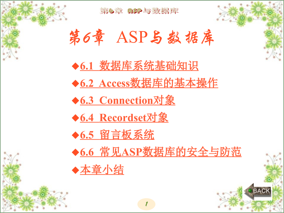 ASP动态网页制作基础教程(苏玉雄) 第6章_第1页