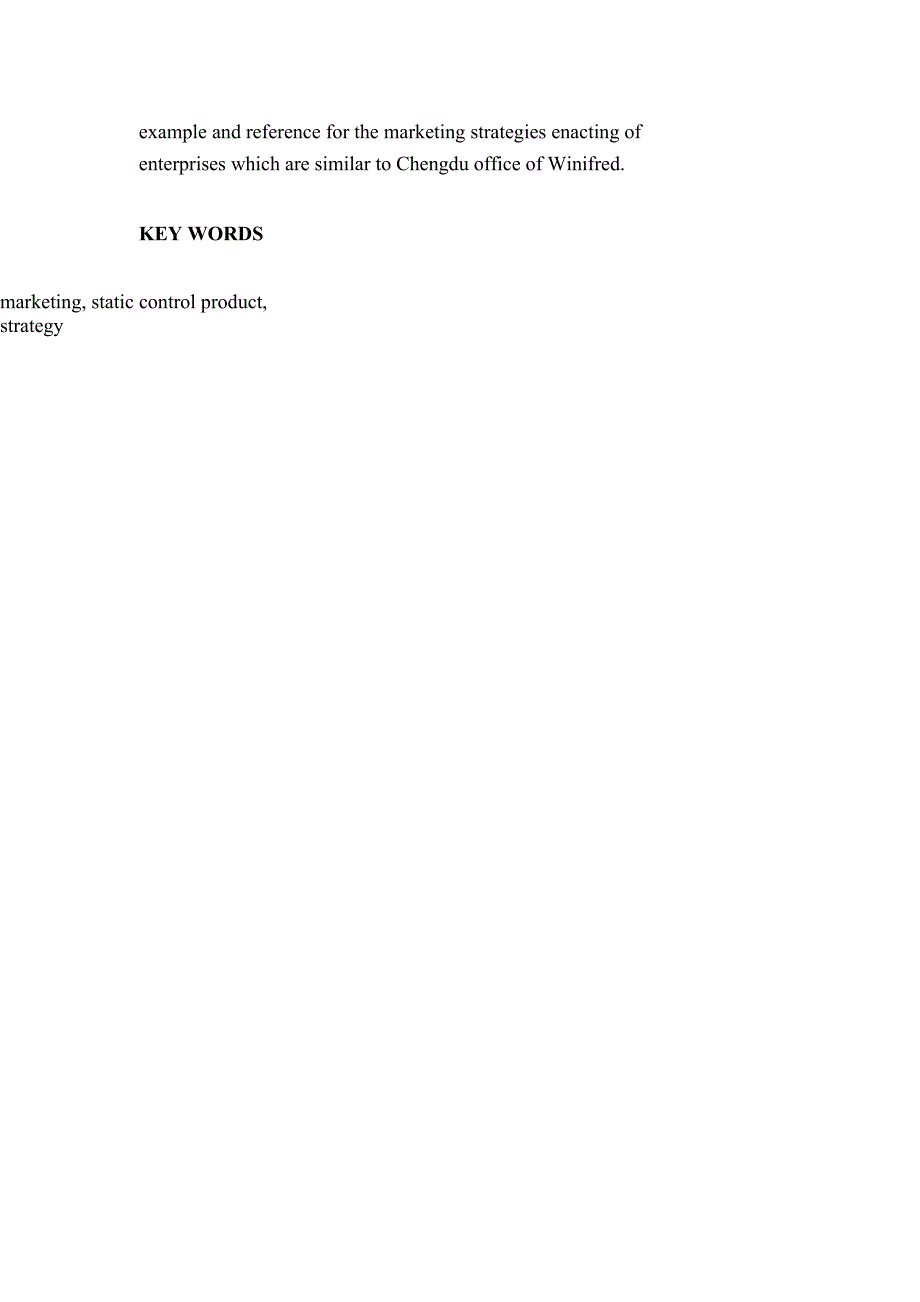 winifred公司静电控制产品四川地区营销的研究_第3页