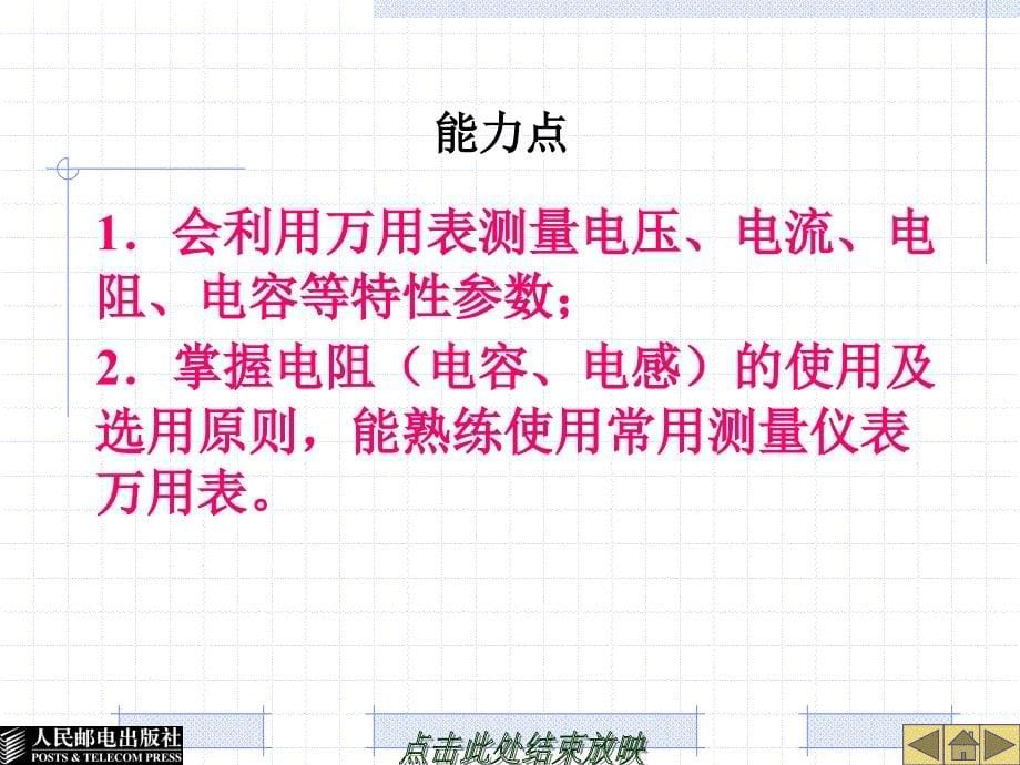 电工技术 第2版  工业和信息化高职高专“十二五”规划教材立项项目 教学课件 ppt 作者  黄军辉 黄晓红 26024-项目一电路元件及万用表的认识_第5页