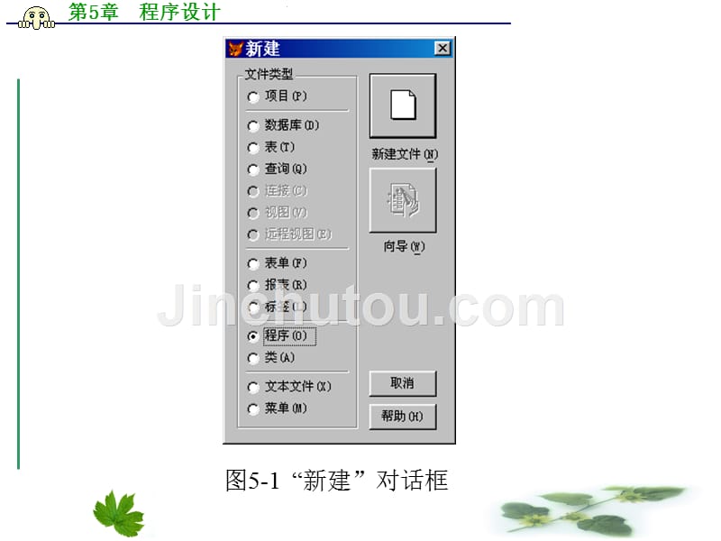 VisualFoxpro6.0数据库原理与应用  胡晓燕 第5章  程序设计_第5页