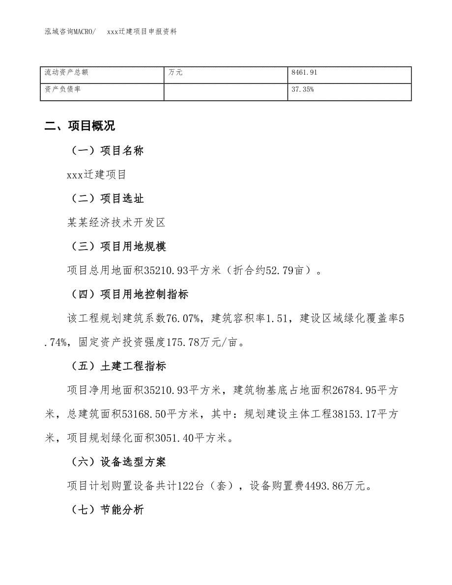 (投资10935.19万元，53亩）xx迁建项目申报资料_第5页