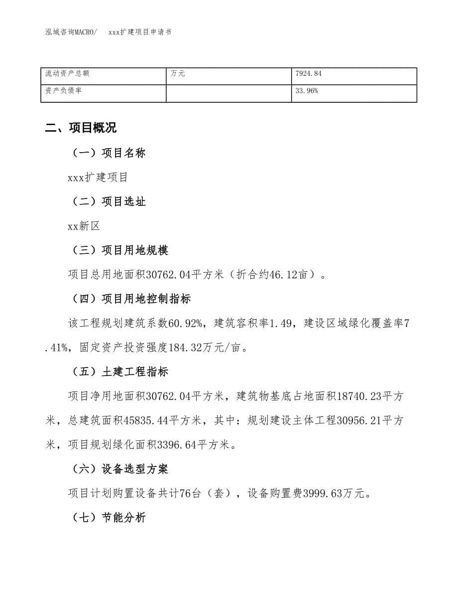 (投资11096.80万元，46亩）xx扩建项目申请书_第5页