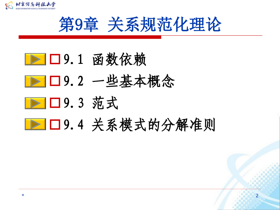 数据库系统教程 教学课件 ppt 作者  何玉洁 李宝安 第9章 关系规范化理论_第2页