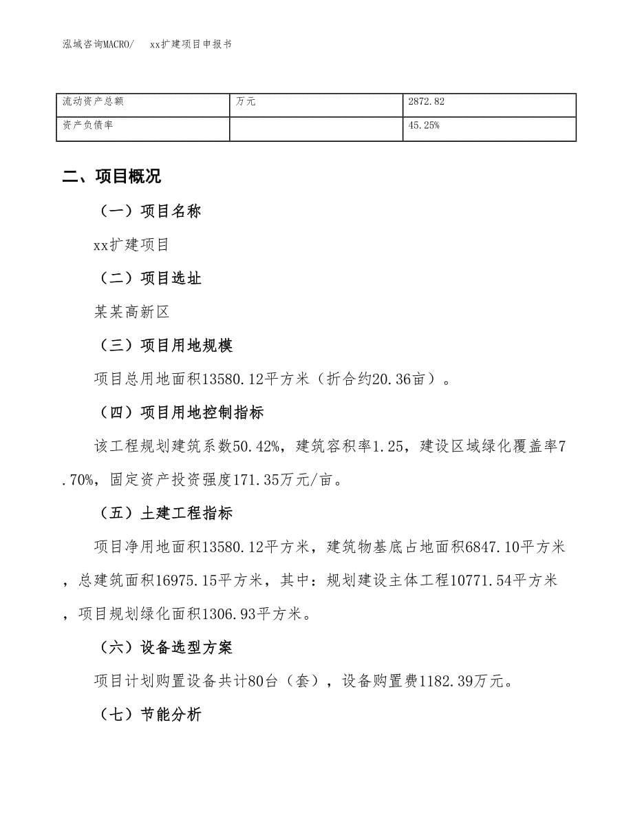 (投资4270.61万元，20亩）xxx扩建项目申报书_第5页