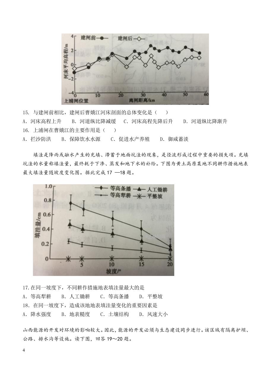 河北省大名县一中2018届高三10月月考地理试卷含答案_第4页