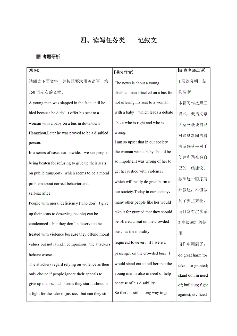 2019年高考英语 专题五 第二节 四_第1页