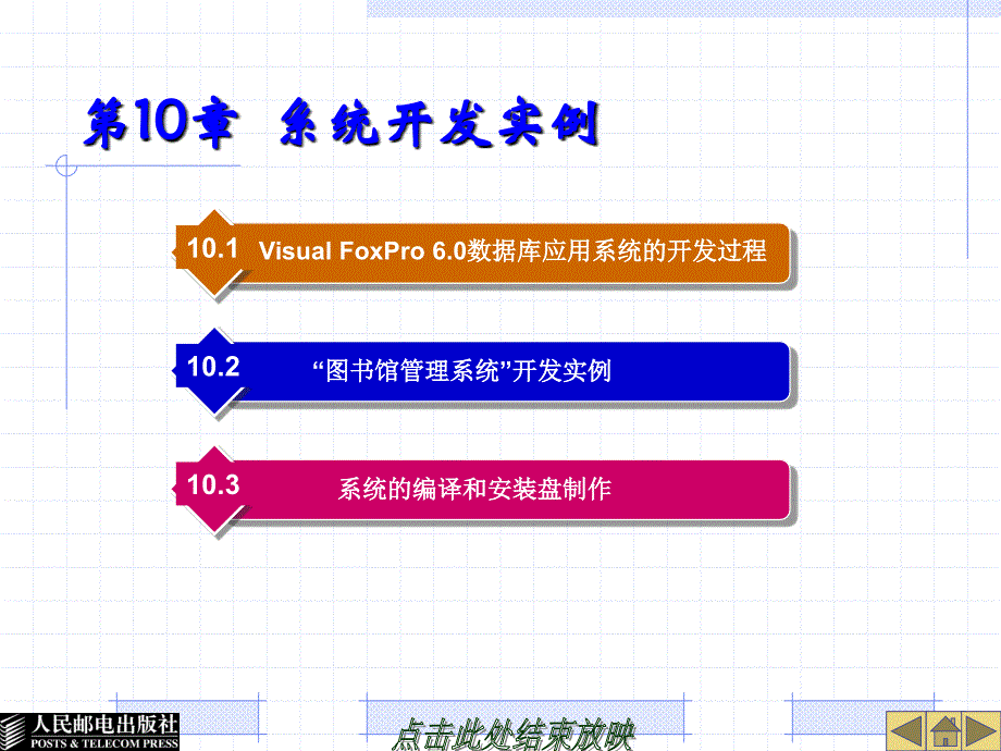 数据库应用基础——Visual FoxPro 6.0 第二版  教学课件 ppt 作者 蒲永华　吴冬梅 第10章_第1页