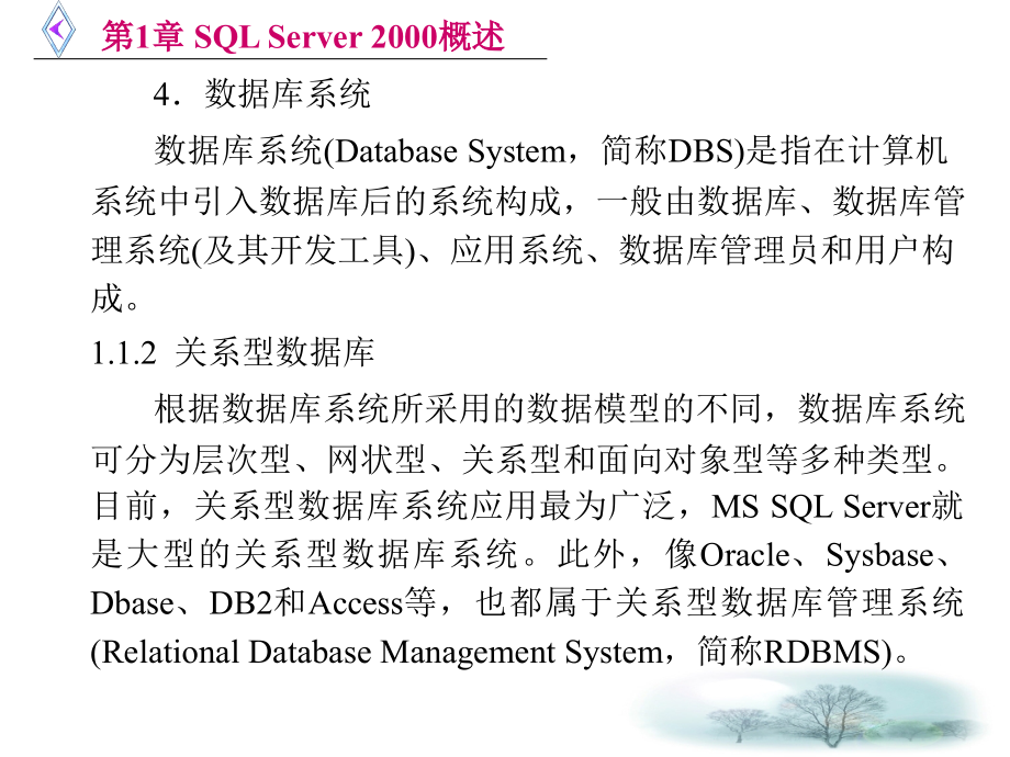 SQL Server 2000应用基础与实训教程（李国彬） 第1章 SQL Server 2000概述_第4页